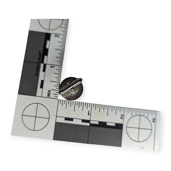 Swank Silver Tone Circle Cuff Links - Picture 3 of 7